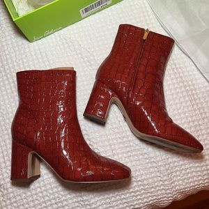 Sam Edelman Fawn Bootie in Red Rust